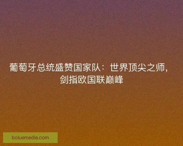 葡萄牙总统盛赞国家队：世界顶尖之师，剑指欧国联巅峰