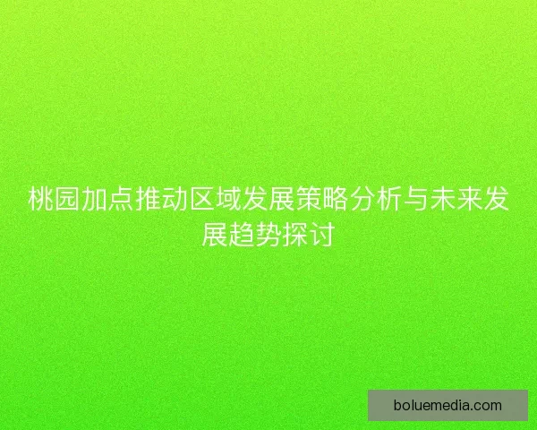 桃园加点推动区域发展策略分析与未来发展趋势探讨