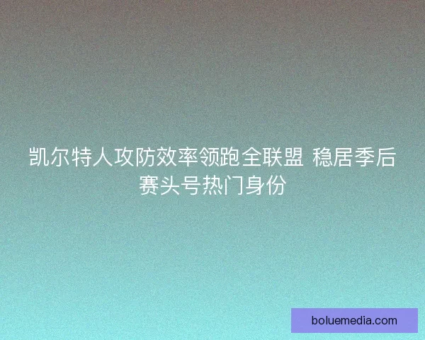 凯尔特人攻防效率领跑全联盟 稳居季后赛头号热门身份
