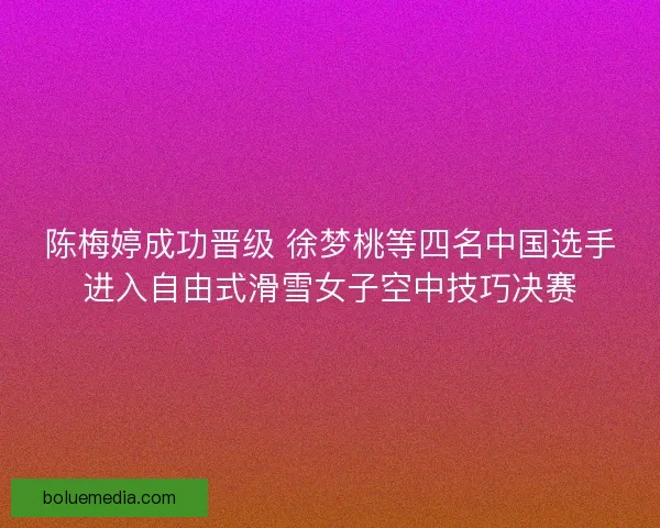 陈梅婷成功晋级 徐梦桃等四名中国选手进入自由式滑雪女子空中技巧决赛 陈梅婷成功晋级 徐梦桃等四名中国选手进入自由式滑雪女子空中技巧决赛